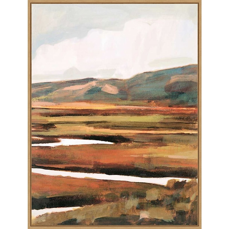 Amanti Art Mountain Field II by Victoria Borges Framed Canvas Wall Art Print, 32" x 42" (A42677748375) image 1