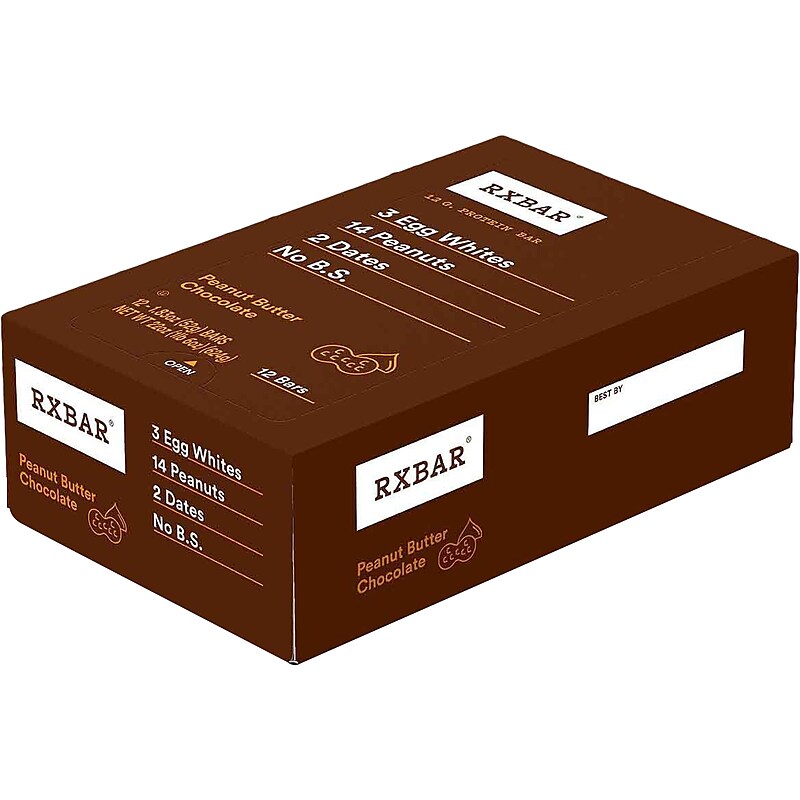 RX Bar Gluten Free Peanut Butter Chocolate Protein Bar, 1.83 oz., 12 Bars/Box (691519/RXF010) image 1