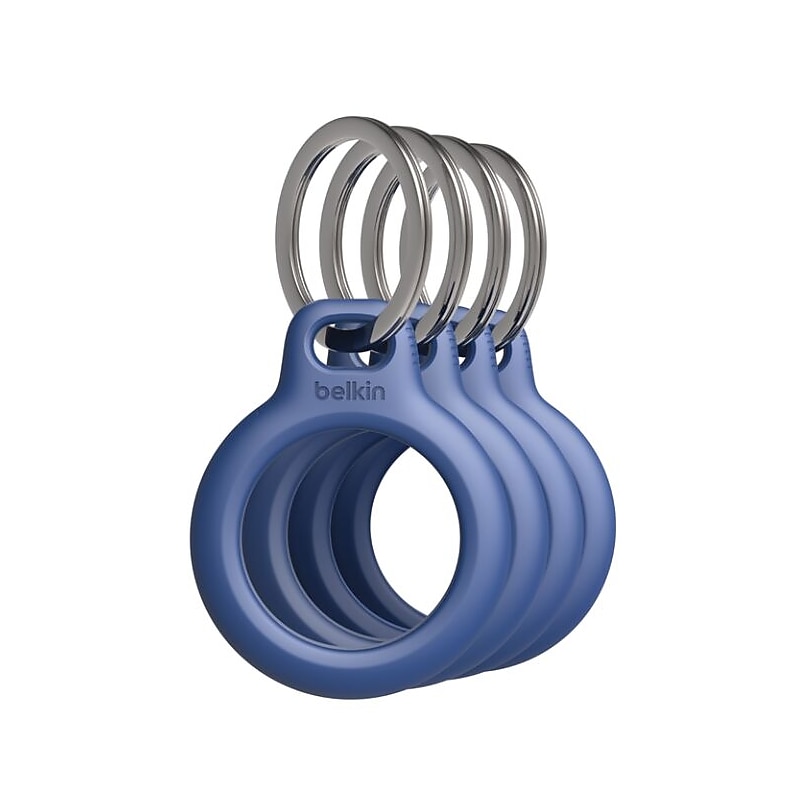 Belkin Secure Holder with Key Ring for AirTag, Blue, 4/Pk (MSC001BTBL) image 1