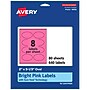 Avery Laser/Inkjet Oval Multipurpose Labels, 2" x 3-1/3", Bright Pink, 640/Box (94056)~#|#~5B844E2D-8E41-40B2-943C2E047CB79BE1_sc7
