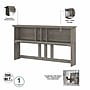 Bush Furniture Salinas 60"W L Shaped Desk with Hutch, Lateral File Cabinet and 5 Shelf Bookcase, Driftwood Gray (SAL007DG)~#|#~5B88CD7D-3B84-4058-92389522011A3B8E_sc7