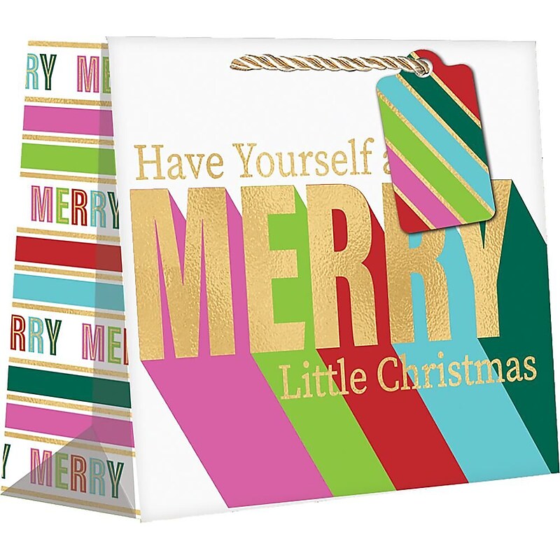 JAM Paper Merry Little Christmas Medium Gift Bags, 120/pack (526BXMT6531) image 1