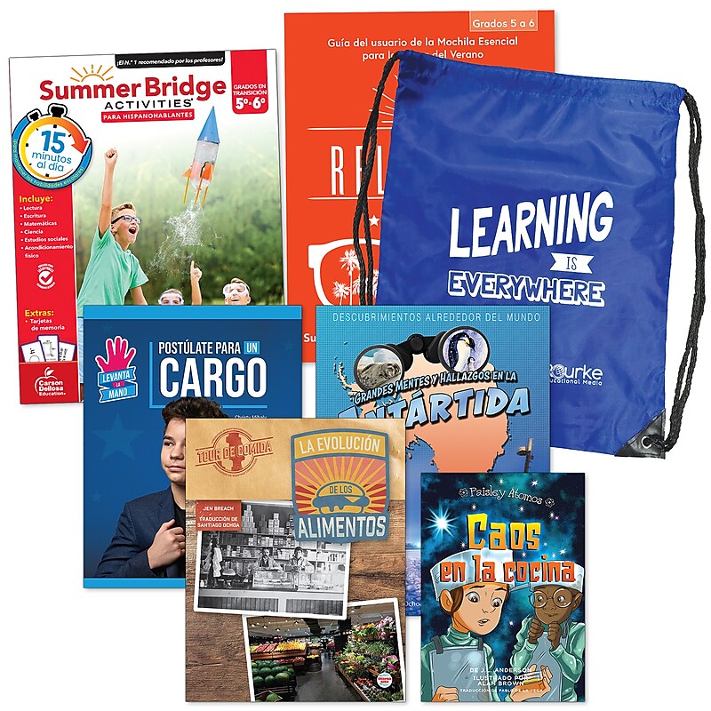 Summer Bridge Activities Summer Bridge Spanish Backpack, Grade 5-6 Workbook, 7/Set (CD-145441) image 1