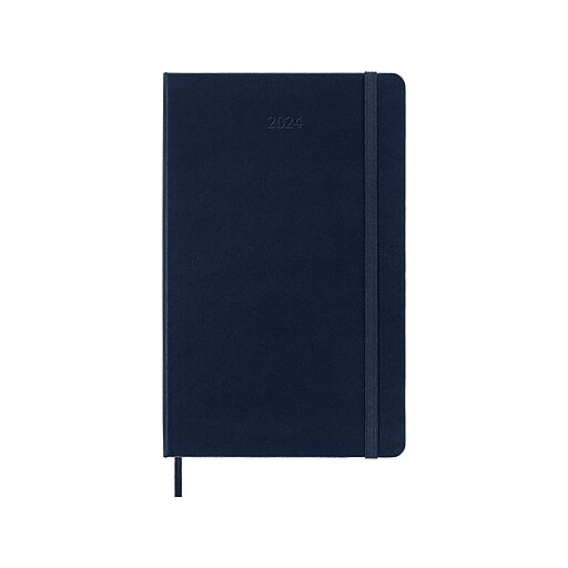 2024 Moleskine 5.11" x 8.27" Weekly & Monthly Planner, Sapphire Blue