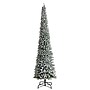 Nearly Natural 12-ft Flocked Pencil Artificial Christmas Tree with 1000 Clear Lights and 1819 Bendable Branches (T3333)~#|#~5B934B90-6736-4ED9-A5979617367865E8_sc7