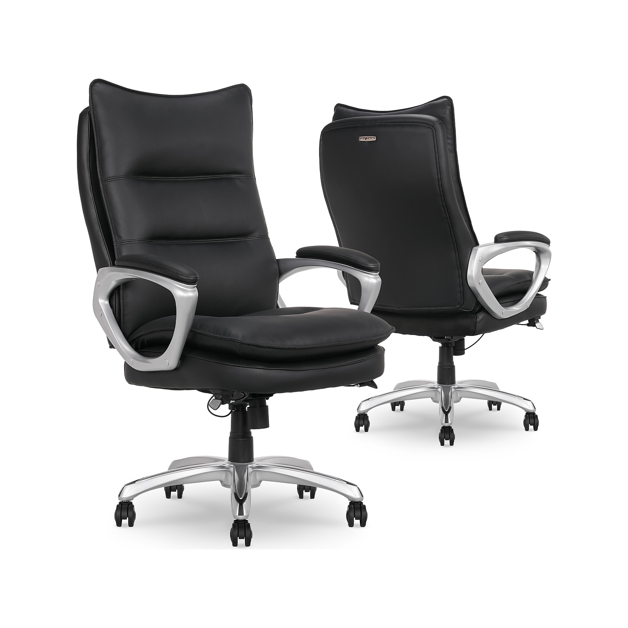 La-Z-Boy Jenkins Ergonomic Bonded Leather Executive Big & Tall Chair, 400 lb. Capacity, Black (60075-BLK) Sansujyuku sansujyuku.com