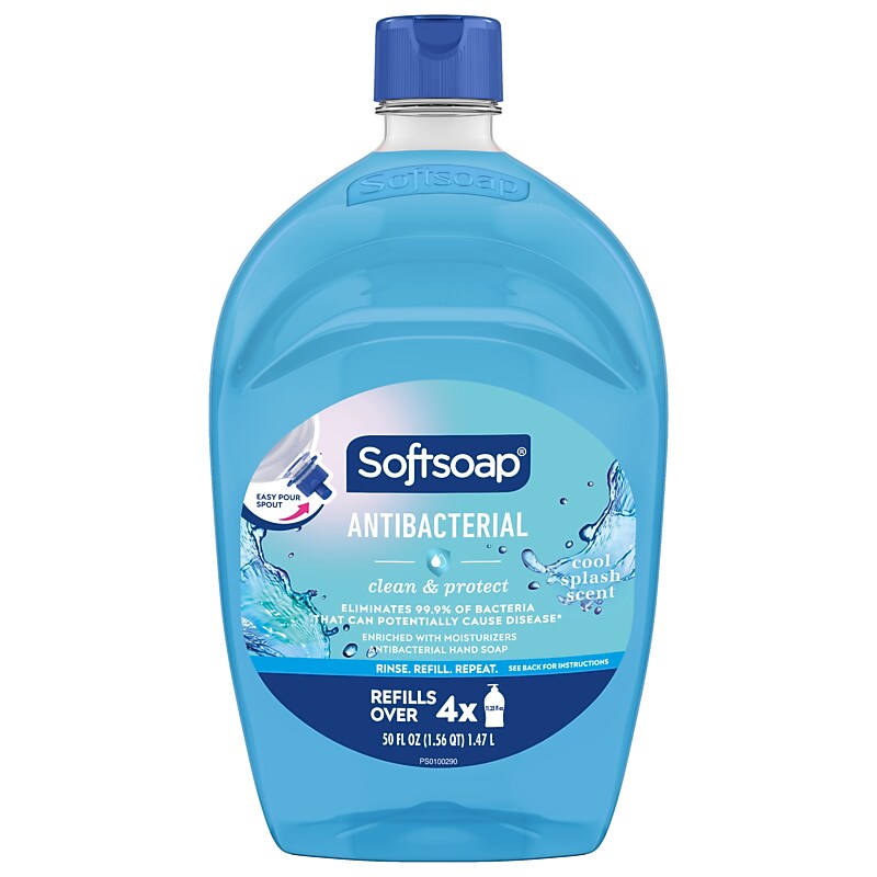 Softsoap Clean and Protect Antibacterial Liquid Hand Soap Refill, Cool Splash Scent, 50 oz. (61048284) image 1
