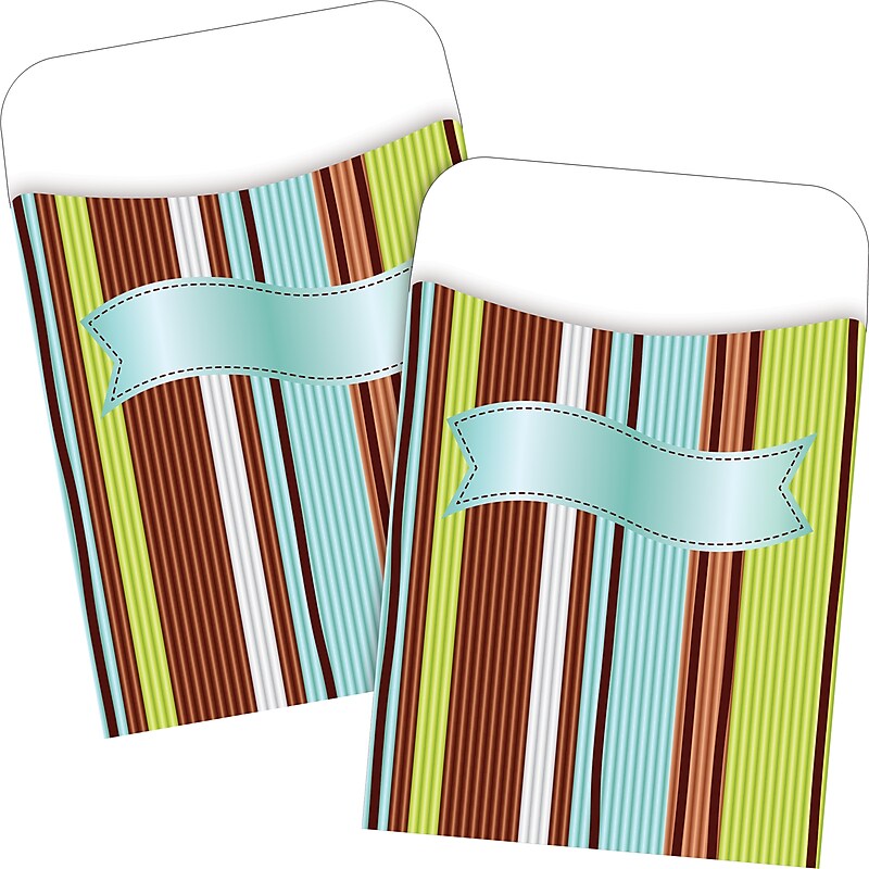 Barker Creek Ribbon by the Yard Library Pockets, 5.125" x 3.5", 60/Set (BC3835) image 1