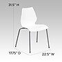 Flash Furniture HERCULES Series Plastic Stack Chair with Lumbar Support, White (RUT288WH)~#|#~5BA4D000-524D-4B7B-B2ECE380F4BB086E_sc7