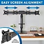 Mount-It! Height Adjustable Dual Monitor Arm, Freestanding Mount, Fits 17"-32" Monitors, Black (MI-2758)~#|#~5BA9BA50-9FCA-4042-BD1F5136CF663F03_sc7