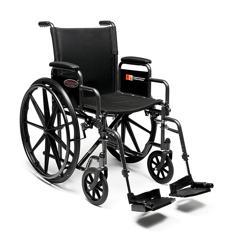 Everest & Jennings Advantage LX Wheelchair, 18", x 16", Desk Footrest Nylon Upholstery (3H020120) image 1