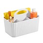 mDesign 4-Section Plastic Desktop Caddy Organizer with Handle, White (26054)~#|#~5BAABDE2-DA7D-47DD-8DCD1000ECF3548E_sc7