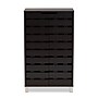 Baxton Studio Ernest Shoe Cabinet, Dark Brown and Grey (178-11027-HiT)~#|#~5BAB6282-B7A3-4866-B0C0D6BDC244443F_sc7