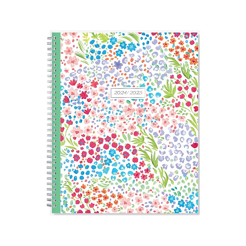2024-2025 Blue Sky Ditsy Dapple Light 8.5" x 11" Academic Weekly & Monthly Teacher Planner, Plastic Cover, Multicolor image 1