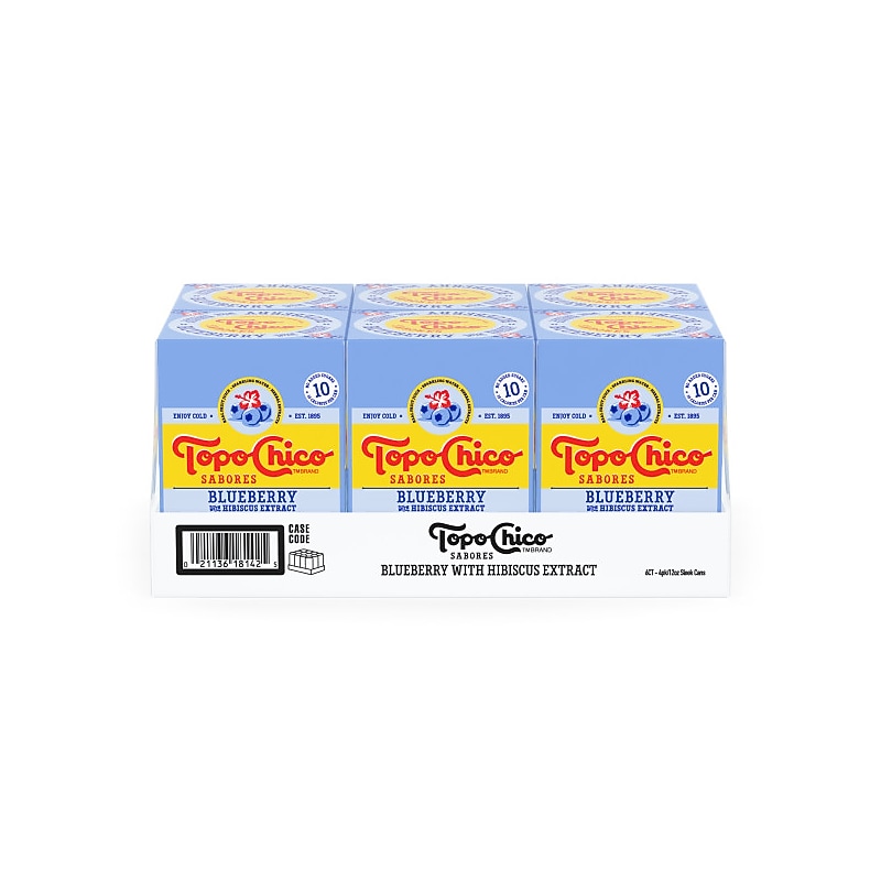Topo Chico Sabores Blueberry Hibiscus Sparkling Water, 12 oz., 24/Pack (412570) image 1