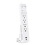 CyberPower P403UC15 Home Office 4-Outlet Surge Protector, 1-USB-C Port, 1-USB-A Port, 3 ft. Cord, 600J Surge Suppression, White~#|#~5BB5D4B2-2216-42DA-9AAA6E389FFB845B_sc7