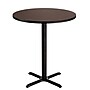 NPS CT Series 36" Round 42" Height Cafe Table, X Base, Black Frame/Mahogany Top (CT13636XBPBTMMY)~#|#~5BB8E18B-E9FA-461B-975D01363B31C061_sc7