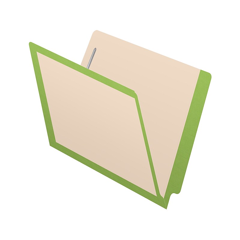 Medical Arts Press Reinforced End Tab File Folder, Straight-Cut, Letter Size, Manila/Green, 50/Box (S-09473-GRN) image 1