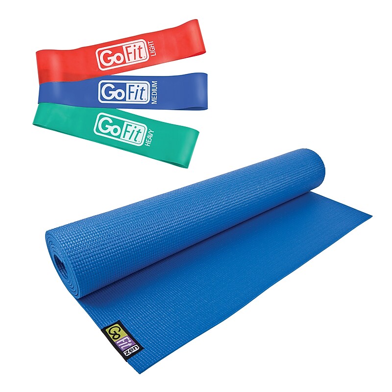 GoFit Yoga Mat & Power Loops with Flip Chart, 4/Pack (KITGOFYOGA2) image 1