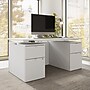Bush Business Furniture Stratus 60"W Electric Rectangular Adjustable Standing Desk with Drawers and Panel, White (SUT011WH)~#|#~5BC6C7D7-CF75-490E-A54DB39281494296_sc7