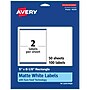 Avery Laser/Inkjet Multipurpose Labels, White, 2 Labels/Sheet, 50 Sheets/Pack (94259-WMP50)~#|#~5BCCE0CE-E4F0-4A95-AE3047CAA513C392_sc7