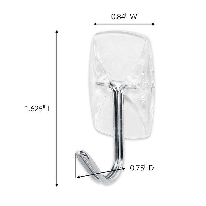 Command Small Wire Hooks, Clear, 3/Pack (17067CLR-ES