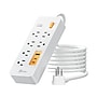 j5create 6-Outlet 3-USB Port Surge Protector, 5.9', White (JUPAC6365)~#|#~5BD73281-7EC1-45E3-A0D7EF2586CC6D28_sc7