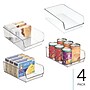 iDESIGN Small Stackable Plastic Storage Bin, Clear, 4/Pack (28116M4)~#|#~5BD89F96-54D3-40F7-BA6F92A5CED64644_sc7