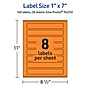 Avery Laser/Inkjet Multipurpose Rectangle Labels, 1" x 7", Bright Orange, 160/Pack (94225)~#|#~5BDC9EC9-65A4-4618-B8C3AE62C3A97BE1_sc7