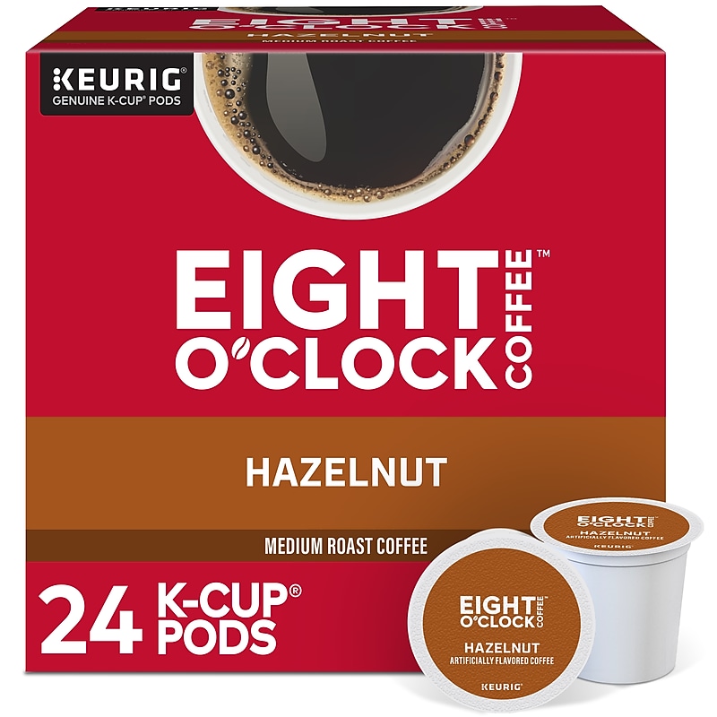Eight O'Clock Hazelnut Coffee Keurig® K-Cup® Pods, Medium Roast, 24/Box (6406) image 1
