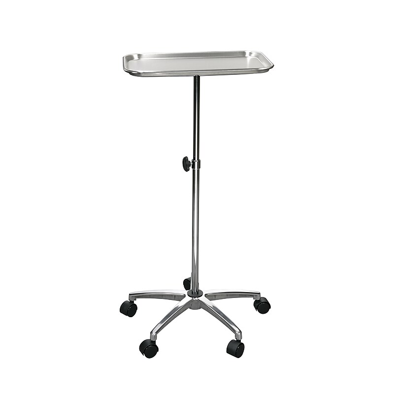 Drive Medical Mayo Instrument Stand with Wheels, Chrome (13071) image 1