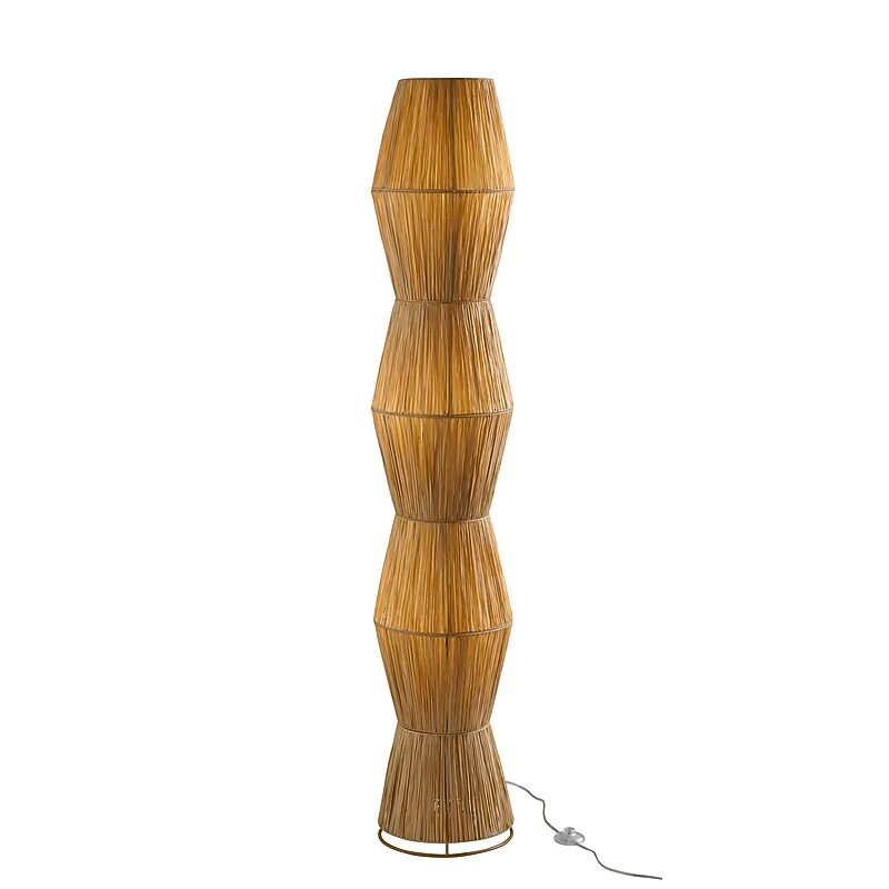 Adesso Renata 65.5"H Floor Lamp with Paper Raffia Shade (4107-12) image 1