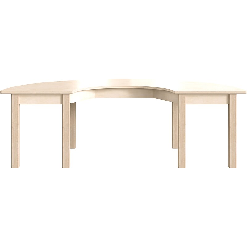 Flash Furniture Bright Beginnings Hercules 59" Semi-Circle Table, Beech (MK-ME088014-GG) image 1