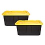 Greenmade 108 Qt. Storage Bin with Snap Lid, Plastic, Black/Yellow, 2/Pack (669871)~#|#~5BE6E302-EBC5-4F0A-8BD0A2502225FBC7_sc7