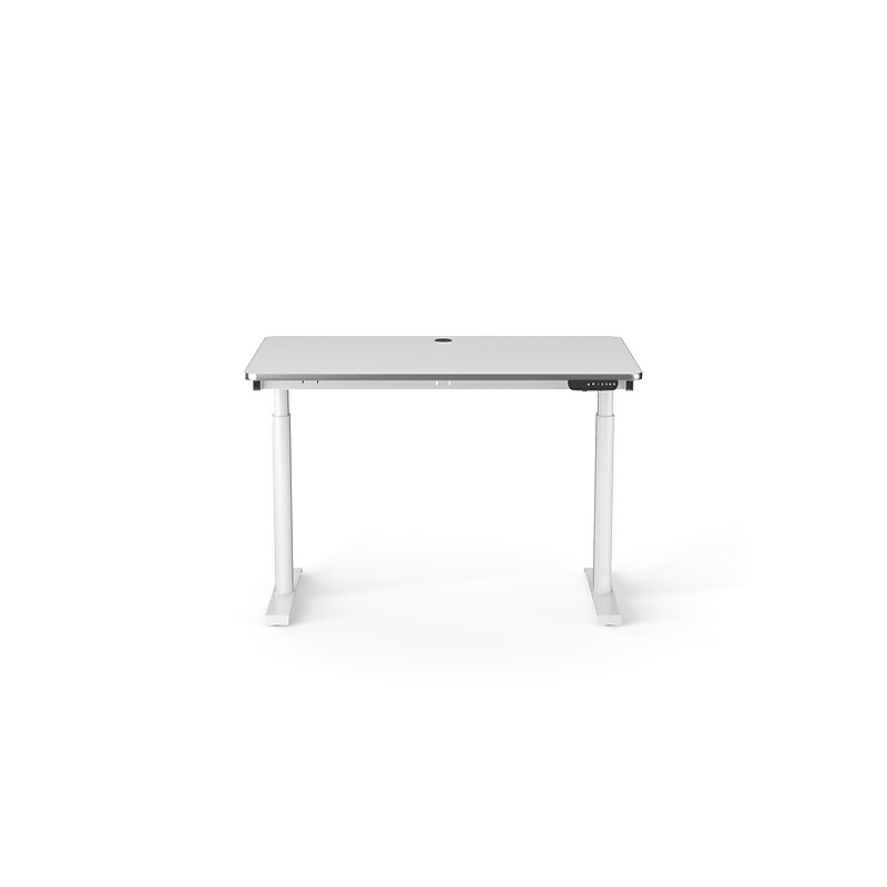 VersaDesk PowerLift 48"W Electric Rectangular Adjustable Standing Desk, White (PLSDR4830-WW-APP ) image 1