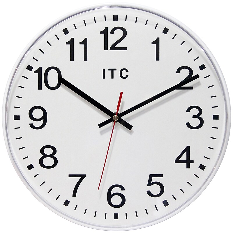 Infinity Instruments Business Prosaic Office Wall Clock, Round, 12" Diameter image 1