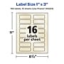 Avery Pearlized Ivory Rectangle Multipurpose Labels, 1" x 3", Ivory, 160/Pack (94224)~#|#~5BF70A1D-2205-4BB9-8690A28F74DC6E25_sc7