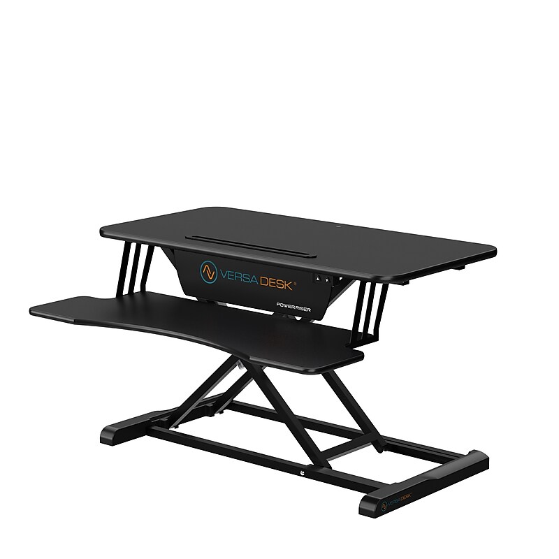 VersaDesk Power Riser 32"W Electric Adjustable Standing Desk Converter, Black (VDPR3124-BB) image 1