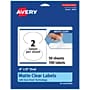 Avery Laser/Inkjet Oval Multipurpose Labels, 4" x 6", Clear, 100/Box (94057)~#|#~5BFA363D-814F-4FA8-B4ADA94D7A3737EC_sc7