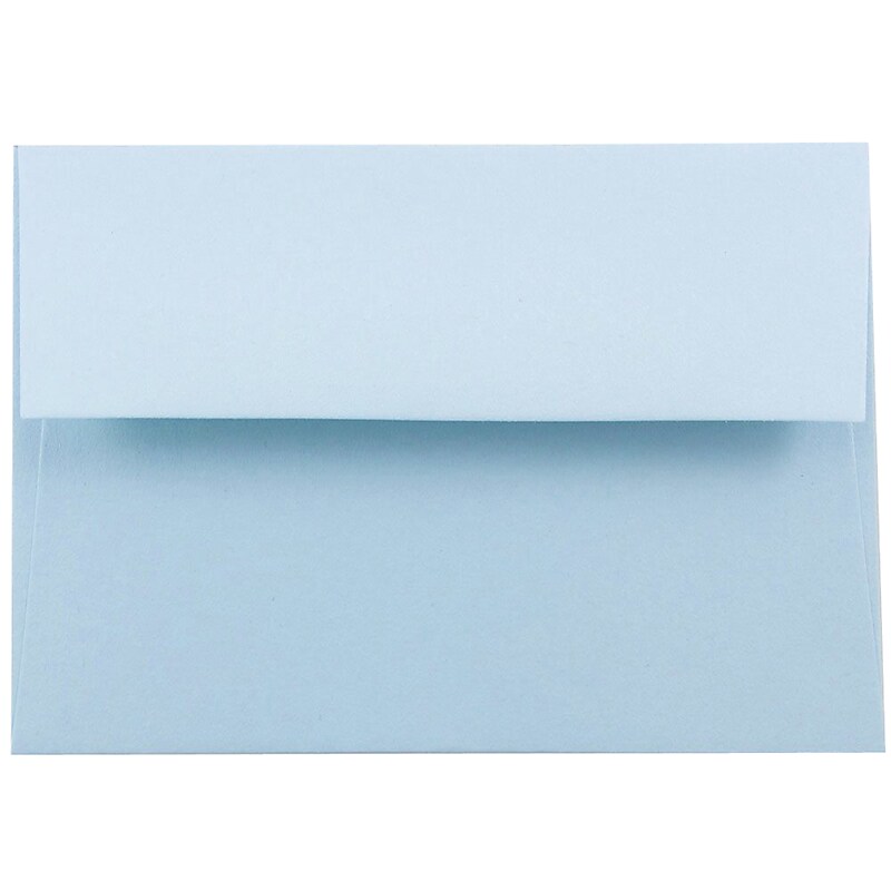 JAM Paper A7 Invitation Envelope 5 1/4" x 7 1/4", Baby Blue, 100/Pack (155628d) image 1