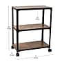 Mind Reader 3 Tier Rolling Cart Wood Metal Utility Cart, Black (WDMTCART3T-BLK)~#|#~5BFFD979-A223-4EAB-8B8C95564DE22400_sc7