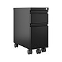 Hirsh 2-Drawer Mobile Vertical File Cabinet, Letter/Legal Size, Lockable, 21.75"H x 10"W x 19.88"D, Black (22651)~#|#~5C02BFE5-0895-41E0-BF189A1AFB9F1641_sc7
