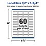 Avery Laser/Inkjet Multipurpose Labels, 1.75" x ", Glossy Clear, 600/Pack (94204)~#|#~5C03C37E-129B-450F-A10621CA6D8546A5_sc7