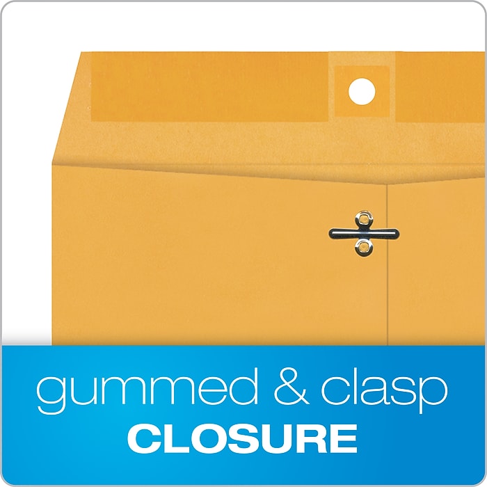 Quality Park Kraft Clasp & Moistenable Glue #10 Catalog Envelope