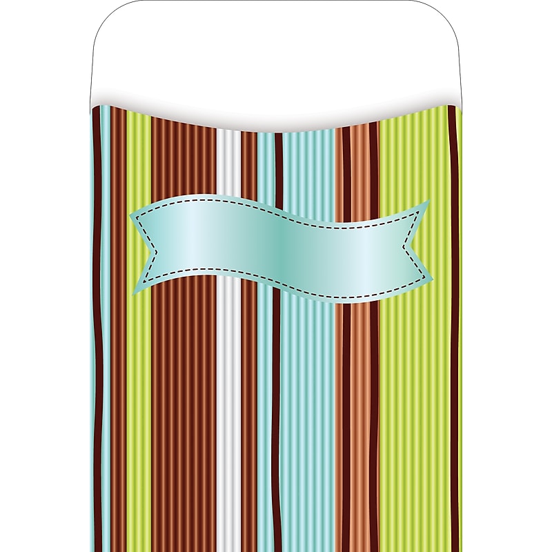 Barker Creek Ribbon by the Yard Library Pockets, 5.125" x 3.5", 30/Pack (LL1230/Pack) image 1
