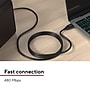 Staples TECH 6 ft. USB-A to USB-B 2.0 Cable, Male to Male, Black (ST62438)~#|#~5C0D6A06-85E3-4F60-978567157F137BA3_sc7