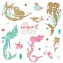 York Wallcoverings Mermaid With Gltter Children's Decals, Fantasy (RMK3562SCS)~#|#~5C15C24F-5E39-46A8-B6483748D4DA9B29_sc7