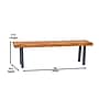Flash Furniture Martindale Patio Dining Bench for 2, Natural (THBB01322NAT)~#|#~5C15F468-2A08-494C-B73FCDC0C84610C8_sc7