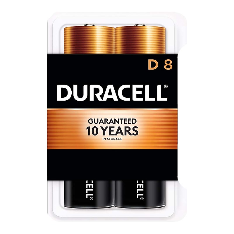 Duracell Coppertop D Alkaline Battery, 8/Pack (MN13RT8Z) image 1