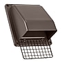 Lambro 6" Plastic Wall Exhaust Vent with Hinged Screen, Removable Damper & 1.25" Collar, Brown (3510B)~#|#~5C1BEBF2-53D7-4DC0-A558E8CDDBC04F1A_sc7